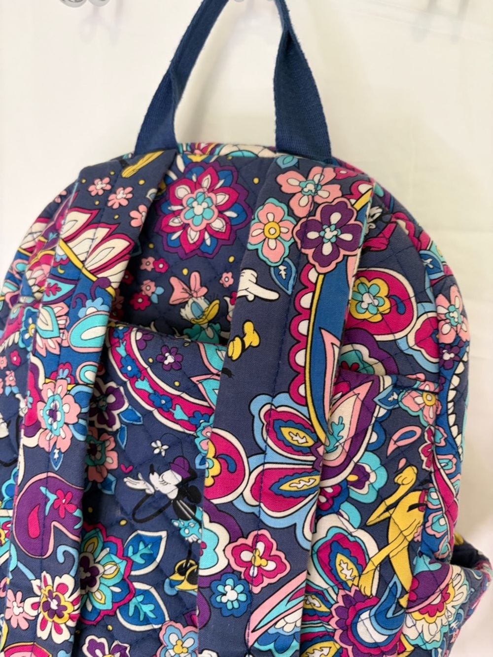 Disney Vera Bradley Navy Multi Paisley Floral Mini Backpack - Picture 3 of 9